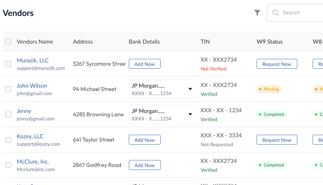 screenshot of Zenwork Payments